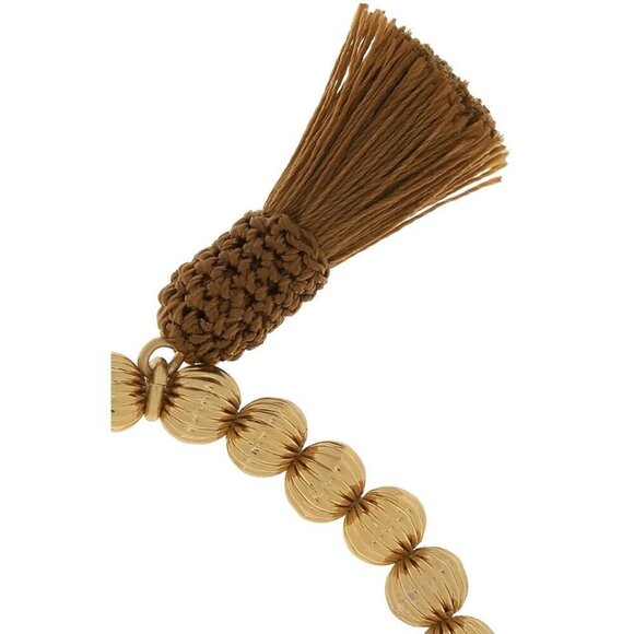 Tory Burch Women's Roxanne Beaded Tassel Bracelet Gold OS - Picture 7 of 12